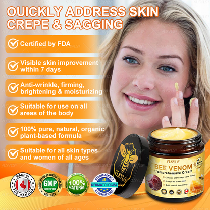 VLSVLS® Bee Venom Comprehensive Cream ✈️LAST DAY 80% OFF (Sagging Skin, Fine Lines, Loss of Firmness, Flat Bust, Drooping Hips, and More)