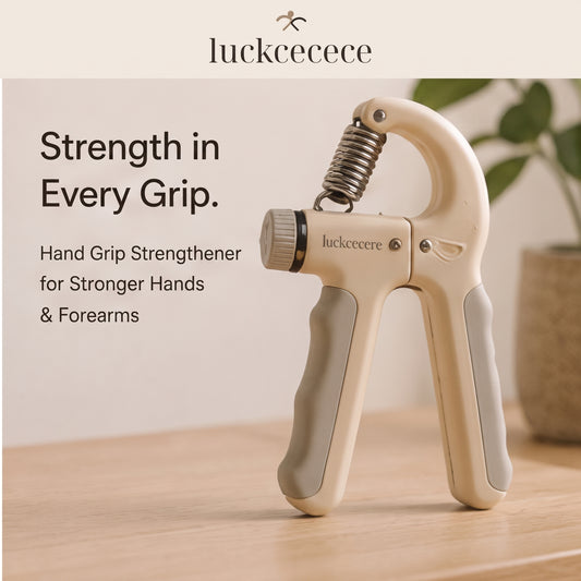 LUCKCECECE Adjustable Hand Grip Strengthener – Forearm Exerciser, Finger & Wrist Training Tool for Fitness, Climbing and Rehab