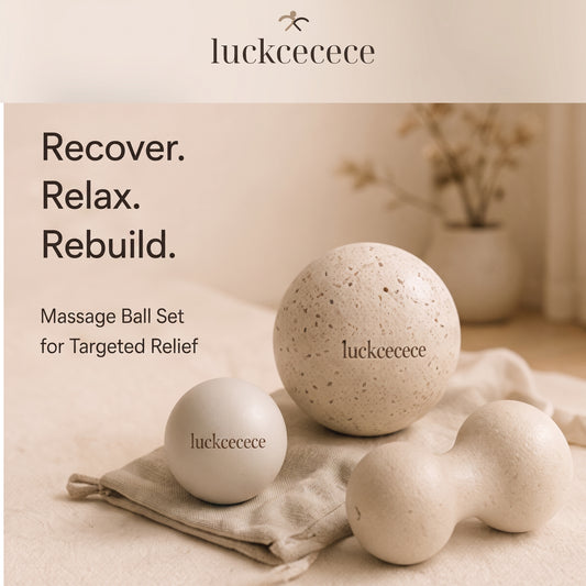 LUCKCECECE Restore Massage Ball Set – Deep Tissue Trigger Point Balls for Feet, Back, Glutes, Mobility & Home Recovery